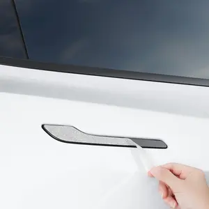 Silver Color Sticker Set of 4 for Tesla Model Y/3/yl Door Handle Wrap, Easy Adhesive Installation for Car Decoration, Car Decals