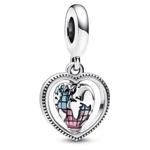 Pandora Family Spinning Heart Globe Dangle Charm 792240C01