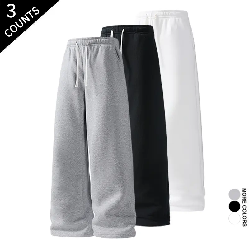 3 Pack Men's Loungewear Sweatpants for Home & Daily Errands