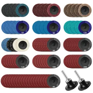 108-pieces Sanding Discs Set, 2 inch Discs with 1/4 inch Holder, Surface Conditioning Disc for Die Grinder Surface Prep Strip Grind Polish Burr Finish Rust Paint Removal