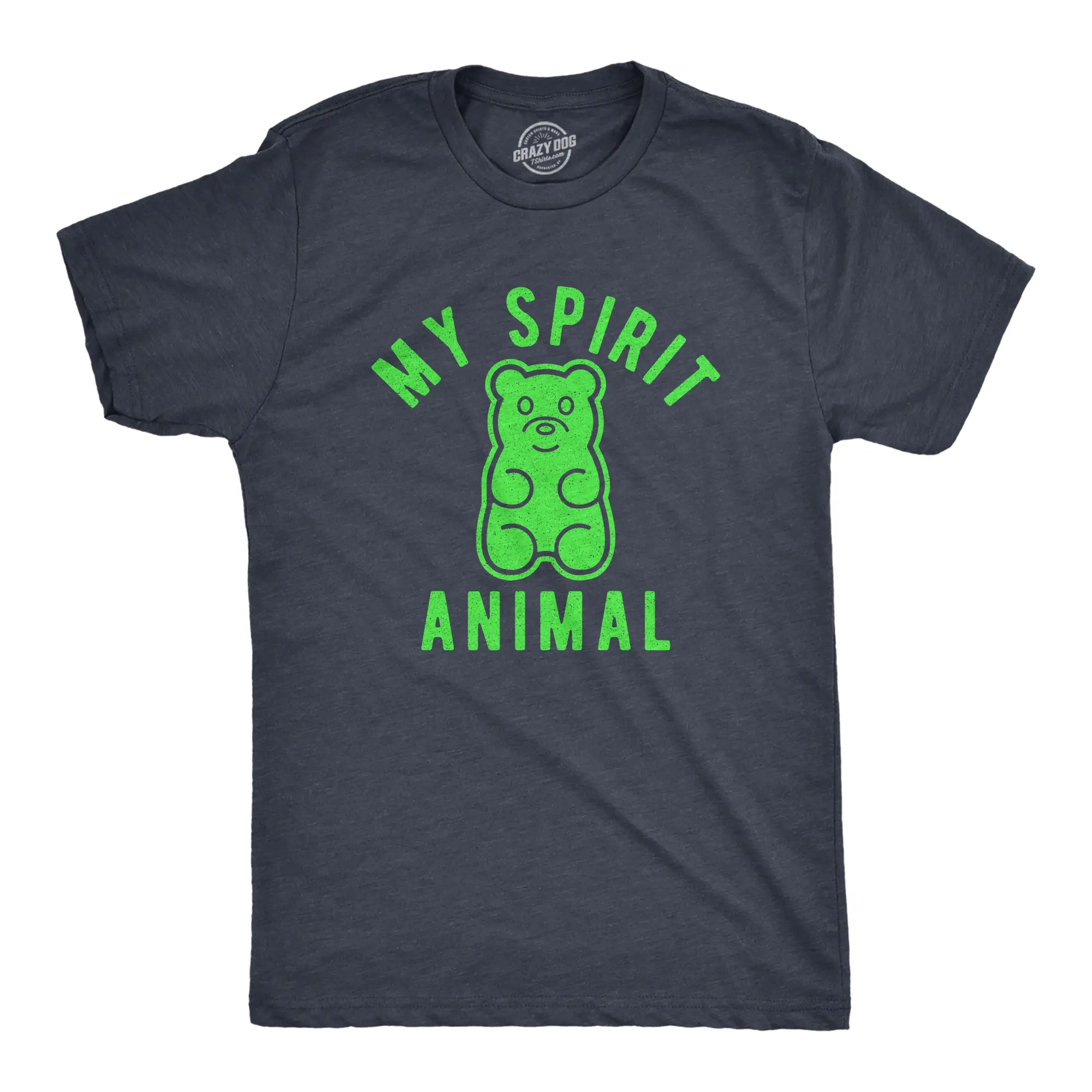 Womens Gummy Bear My Spirit Animal T Shirt Funny Candy Lover Graphic Novelty Tee Funny Womens T Shirts Cute Vintage Fashion Casual Ladies T-Shirt Gift Funny Food Top Women's Novelty Tees Navy