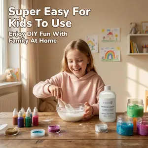 Magical Liquid Slime Activator Solution, Updated Formula for Double Slime Output, Safe and Washable, Nontoxic, Perfect for DIY Slime Making