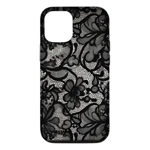 Vintage Black Lace Phone Case for iPhone For Samsung , Phone Accessories, Cute Phone Case, Fashion Case, Perfect Gift for HerHim, Phone Case for iPhone, Creative Dual Layer Case
