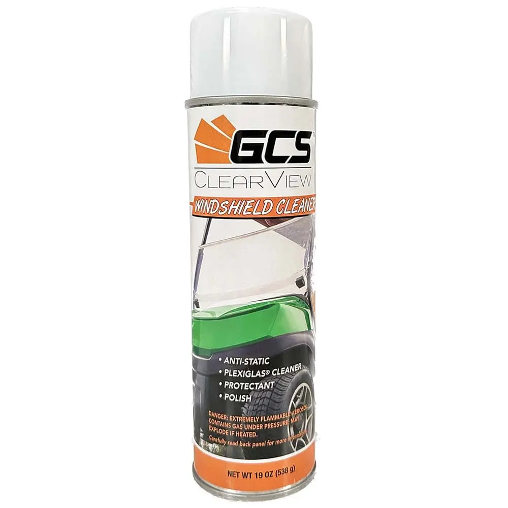 Golf Cart Windshield Cleaner - Multi-Surface Anti-Static Solution for Windows, Glass, Acrylic, Plexiglas, Ideal for Wipe-and-Buff Tasks, Dries with No Smears, No Oily Residue, High Gloss, Soil Retarding, Extends Windshield Performance Life