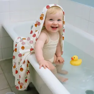 Hooded Bathrobe, Suitable for Newborn Babies Aged 0-3 Years, Ideal for After Swimming or Beach Use, Unisex Design, Wrap