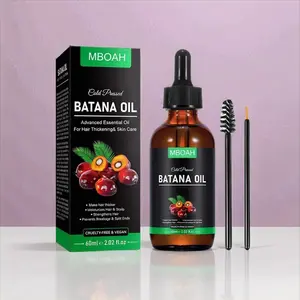 Batana care essential oil, Moisturizing hair oil, suitable for skin, hair, eyelashes and eyebrows, reduces frizz and split ends, enhancing luster, strengthening hair, with eyelash and fiber eyeliner brushes