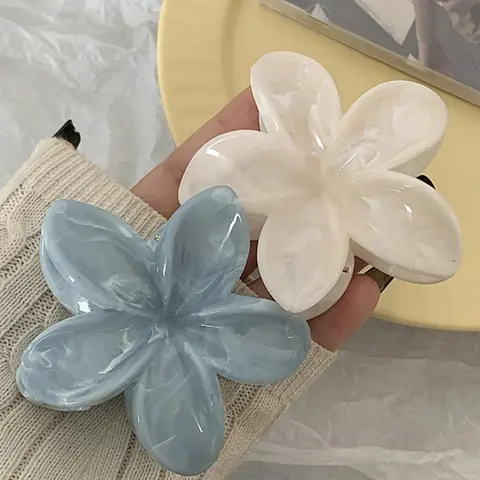 Women's Elegant Flower Design Hair Claws, Cute Trendy Hair Claws, Fashionable Floral Hair Accessories for Women & Girls