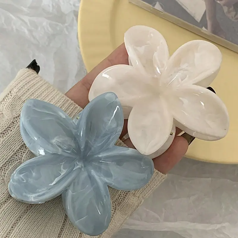 Women's Elegant Flower Design Hair Claws, Cute Trendy Hair Claws, Fashionable Floral Hair Accessories for Women & Girls