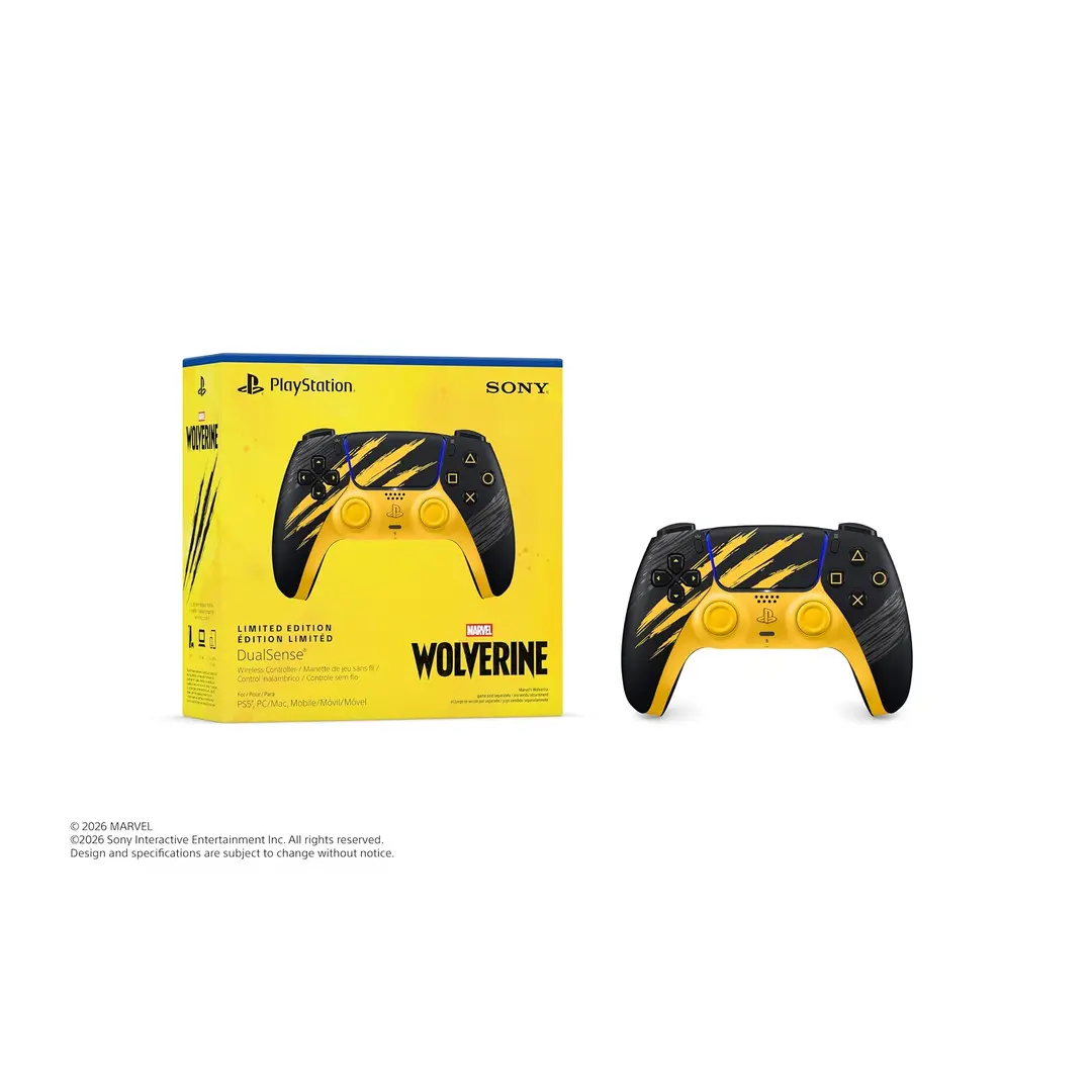 Sony PlayStation 5 DualSense Wireless Controller - Marvel’s Wolverine Battle Yellow Limited Edition [Limited Edition]