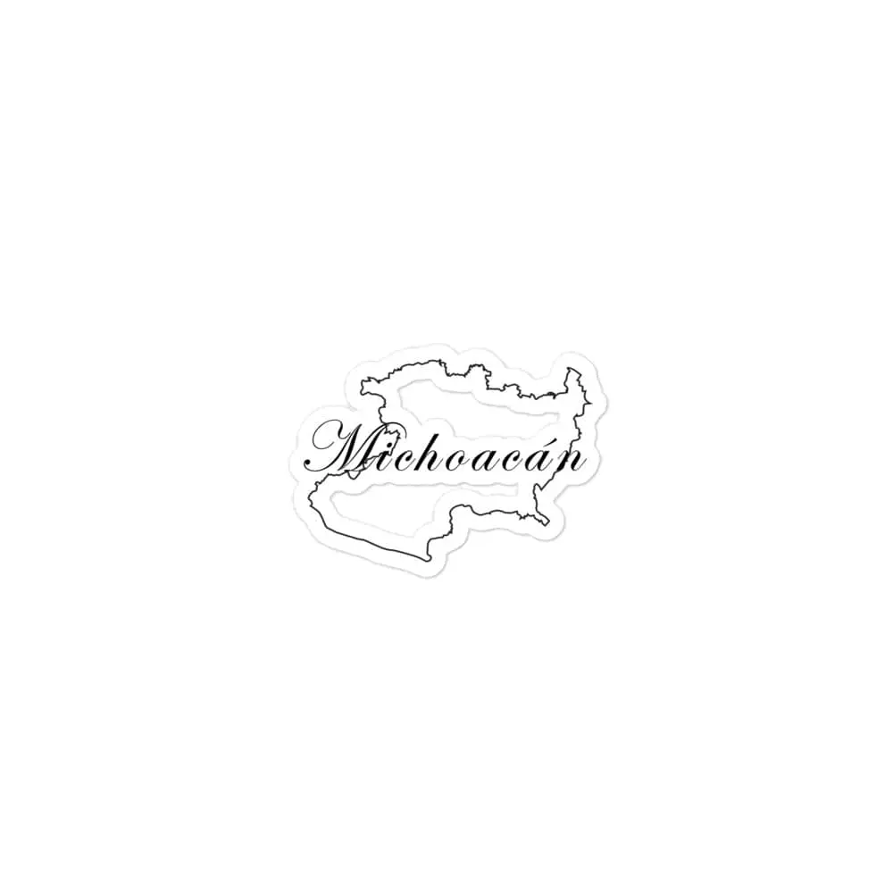 Michoacan Die cut Bubble free stickers, 3″×3″, White