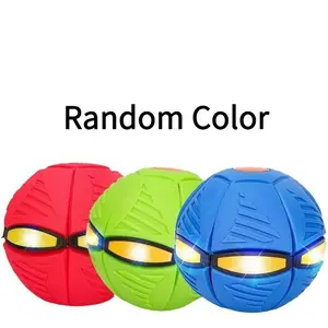4 Counts Colors Children's Bouncing Ball Magic Metaball Flying Saucer Bouncy Ball Kids Toy Parent-Child Interaction Green Blue Red Pink Christmas Gifts