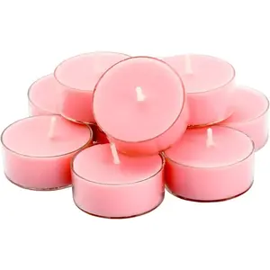 Natural Scented Soy Wax Tealight Candles Bulk, Romantic Rose Aromatherapy Luxury Tea Candle Set of 12-4 Hour Burn Time|Great for Valentine's Day, Birthday