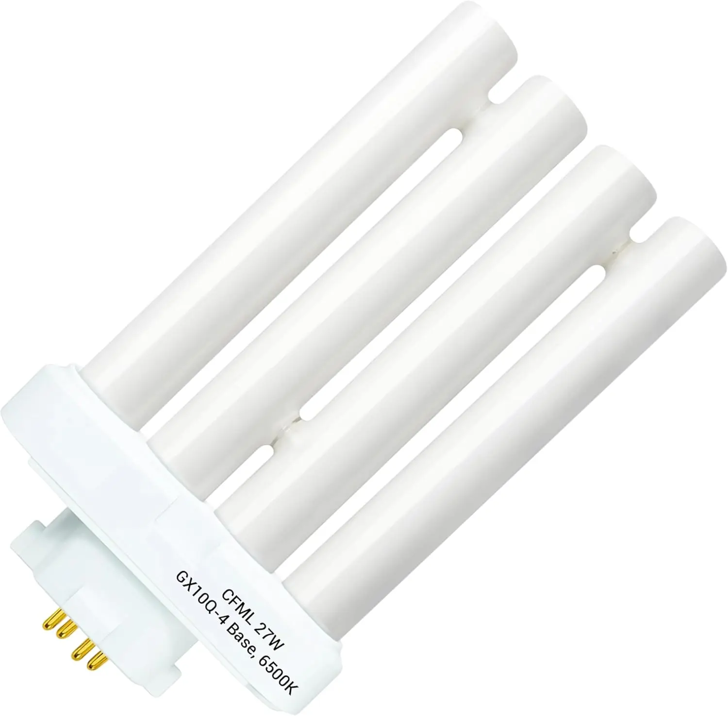 27W 4-Pin GX10Q-4 CFL Bulb, 6500K Daylight| FML27 Lamp Quad Tube 4-Prong Light Bulb Plug-in Compact Fluorescent Light 27 Watt Replacement Lamp for Desk, Office Reading Lamp Bulb