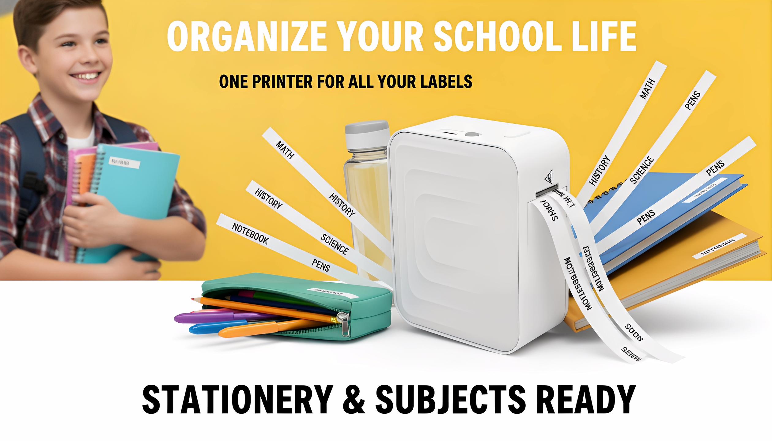 Marklife mini label maker, portable label printer, wireless Bluetooth printer. Can print thank you labels, item labels, and spice jar labels, suitable for office, home, and student use. Suitable as a Mother's Day gift for mom.