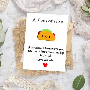Cute Taco Design Emotional Support Plushie, 1 Count Soft Fabric Collectible Figurine, Fun Stuffed Animal for Comfort and Play