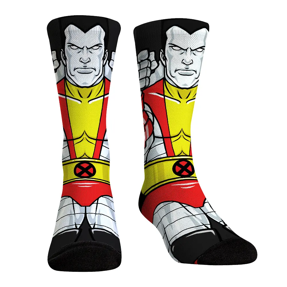Rock Em Elite X-Men HyperOptic Character Crew Socks - Colossus