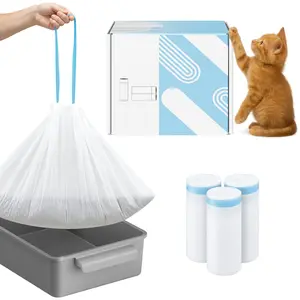 【Petlovers】Alifuraha Cat Litter Box Waste Bags, 45 Count Drawstring Liners, Leak-Proof & Tear-Resistant, Universal Fit for Automatic Litter Boxes #SummerVibes #petlovers