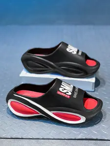 Casual & Stylish Thick-Soled Slippers, Size 36-45, 4 Colors Available, Soft Lining & Non-Slip Outsole, Cool Trendy Print, Suitable for Home, Street & Outings