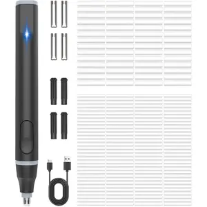Electric Eraser, USB C Rechargeable Pencil Eraser with 220 Eraser Refills, 2 Eraser Sizes, Comfort Grip Art Eraser for Drawing, Ideal for Artists, Students, Sketch, Engineers, Black