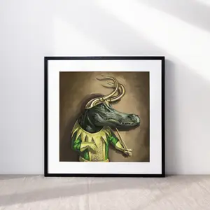 Loki as Alligator in Art Print