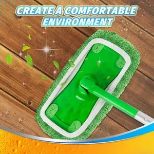 Green Steam Mop Cloth 3-12 Pieces Microfiber Easy Wring for Dry Wet Surfaces Efficient Dust Removal Compact Portable Home Cleaning