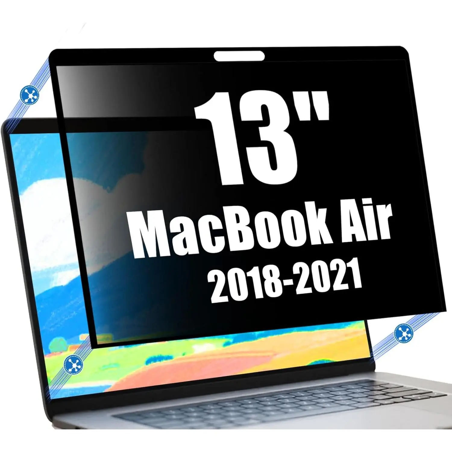 Privacy Screen Protector for MacBook Air 13 Inch (2018-2021, M1) Removable Laptop Privacy Screen Shield Ultra-Thin Design