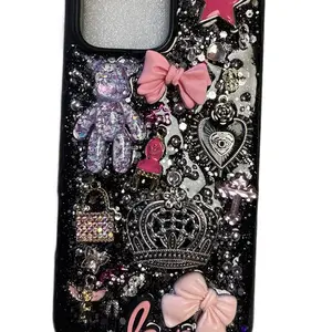 Y2k Theme Freestyle Junk iPhone Case with Assorted Decorative Elements and Unique Designs iphone 13 Protection Shockproof Cover Protector Smartphone Protective Cellphone