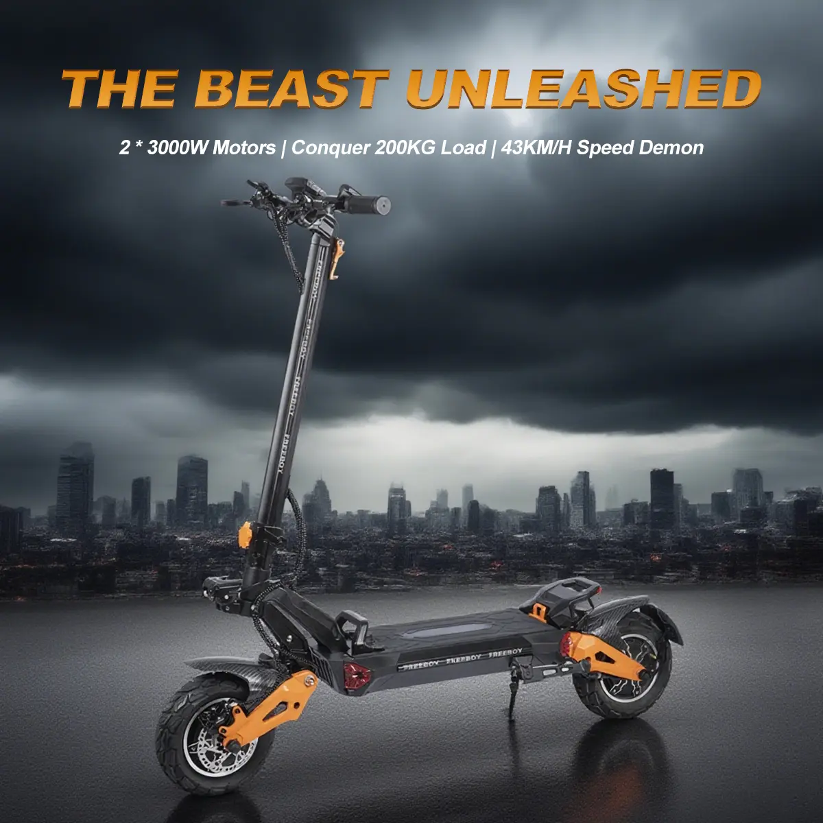 Nexus H9 Off-Road Warrior E-Scooter - 11" Off-Road Tires, 2*3000W Power, 60V-30Ah, IPX5 Protection