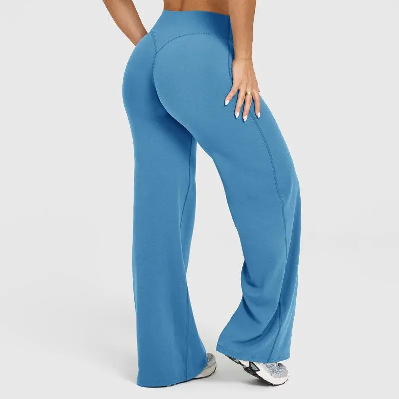 Women's Ultra Soft Butter Fabric Straight Leg Pants, Mid-Waist Naked Feel Yoga Leggings for Sports, Pilates & Running