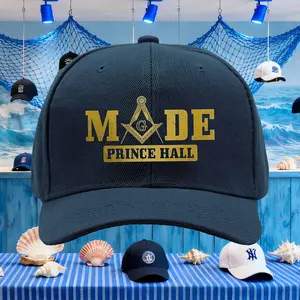Prince Hall Mason Made Square  Compass Symbol adjustable baseball cap hat Retro Fun Truck Driver Baseball Hat