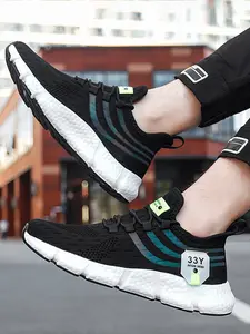 Couple's perforated breathable soft-soled sports shoes,men and women ultra-light shock-absorbing fitness running shoes,casual daily trendy snakers