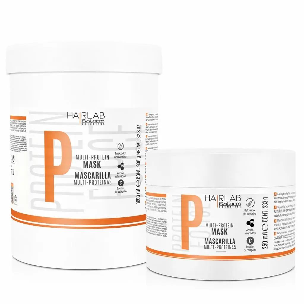 SALERM Hairlab Multi-Protein Hair Mask, Repairing Keratin Bond & Collagen Treatment for Deep Penetration, Hydrates Dry, Damaged Hair and Restores Shine, Hydrates Dry Hair