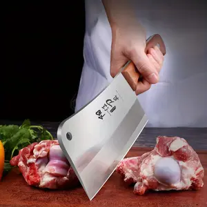 Professional Stainless Steel Heavy Chopping Bone Kitchen Knife, Thicken Meat Cleaver for Home Cooking and Chef Restaurant