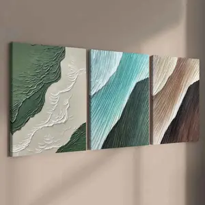 3-Piece Wood Frame Canvas Art Set, Modern Abstract Textured Posters, Perfect Living Room Decor, Waterproof Wall Art, Home Decoration