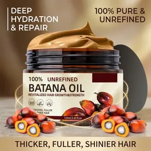 Batana Oil for Hair Growth Dr Sebi Organic Pure from Honduras | Keratin & Coffee Extract Hair Care Thickening Nourishing Moisturizer for Silky Smooth Stronger Hair