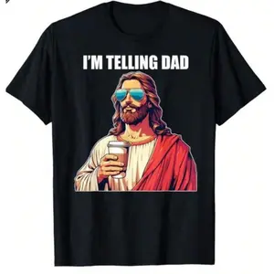 Humorous American Spirit TShirt for Boys Featuring Jesus Lovers Playful Easter Football Message