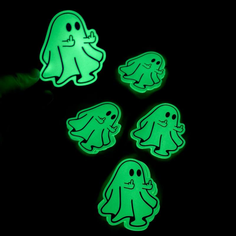 Ghost Meme Sticker - Glow-in-the-Dark Halloween Car Decal