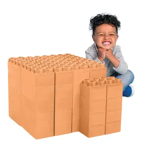 Jumbo Building Blocks Beige 48 PC - Single Color Set