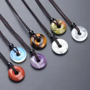 Oriental Mystery 20mm Round Donut Necklace Lucky Coin Pendant Unisex 32cm Chain Peace & Ease Protection Charm for Men Women Trendy All-Match Birthday Gift wealth abundance jewelry vintage fun practical