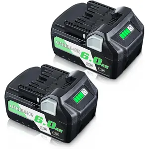 2Pack 18V 36V 6.0Ah Lithium Ion Battery for Metabo 371751M 372121M BSL36A18 BSL36B18 Cordless Tools Replacement Battery Pack