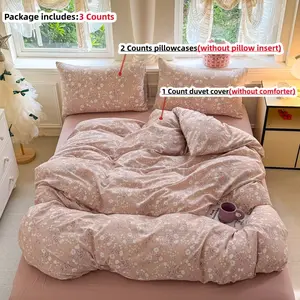3-Piece Farmhouse Floral Bedding Set, Includes 1 duvet cover& 2 Pillowcases, Soft Bedding Sets, Breathable Fabric, All-Season Use, Easy Care, Perfect Gift