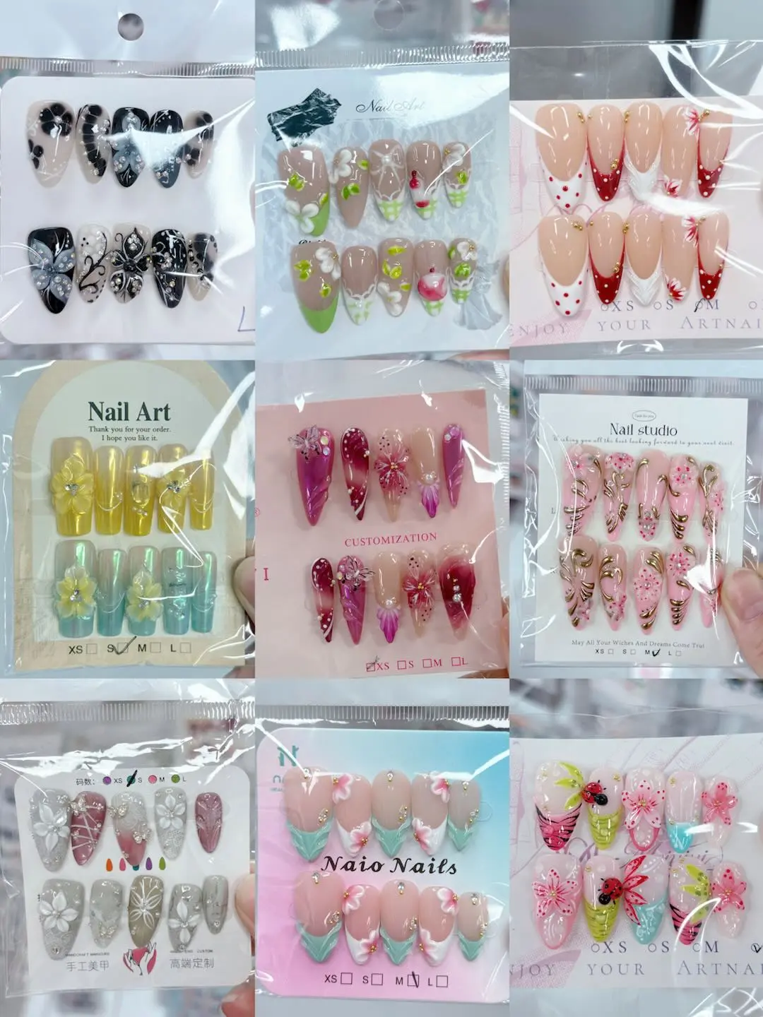 Grace(20966)gc.Premium press‑on nails｜$30 for 7 sets, free shipping. Customize shape, length & size. Random styles from our latest luxury collection. Salon quality, reusable, easy to wear.