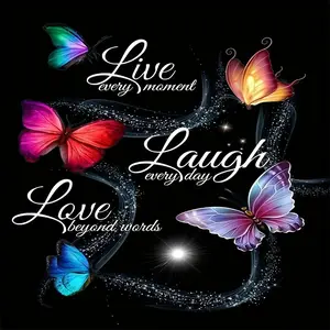 One Set 20*20Cm/7.87*7.87In Adult Diamond Painting Kit Diamond Art Kit Full Drill Diamond Dot Painting 5D Full Drill Art And Crafts Suitable for Home Wall Decoration Gifts Butterfly Diamond Art Set Handicraft