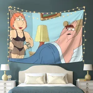 Family Guy Themed Printed Tapestry Wall-Mounted Room, Classroom Decoration, Banner Decoration, Perfect Artistic Home Decoration Gift Suitable For Living Room, Bedroom, Living Room, Dormitory Decoration