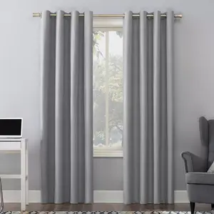 1pc 50"x84" Blackout Duran Thermal Insulated Window Curtain Panel Silver - Sun Zero