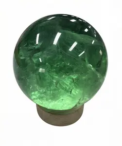 Green fluorite sphere