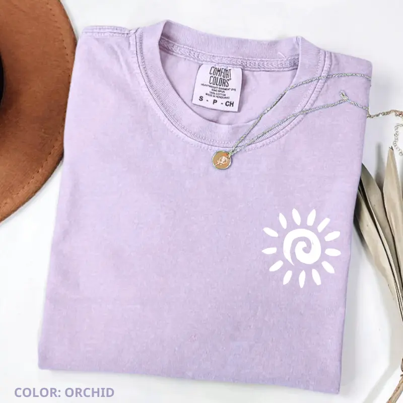 Comfort Colors Cute Sun T-shirt, Summer Tee, Beach shirt, Girl Gift Full Colors, Vacation Fabric Top Womenswear