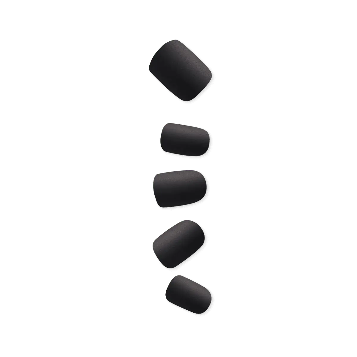 Impress Color No Glue Fake Press On Nails - On the Road | Solid, Black, Short, Squoval, Manicure
