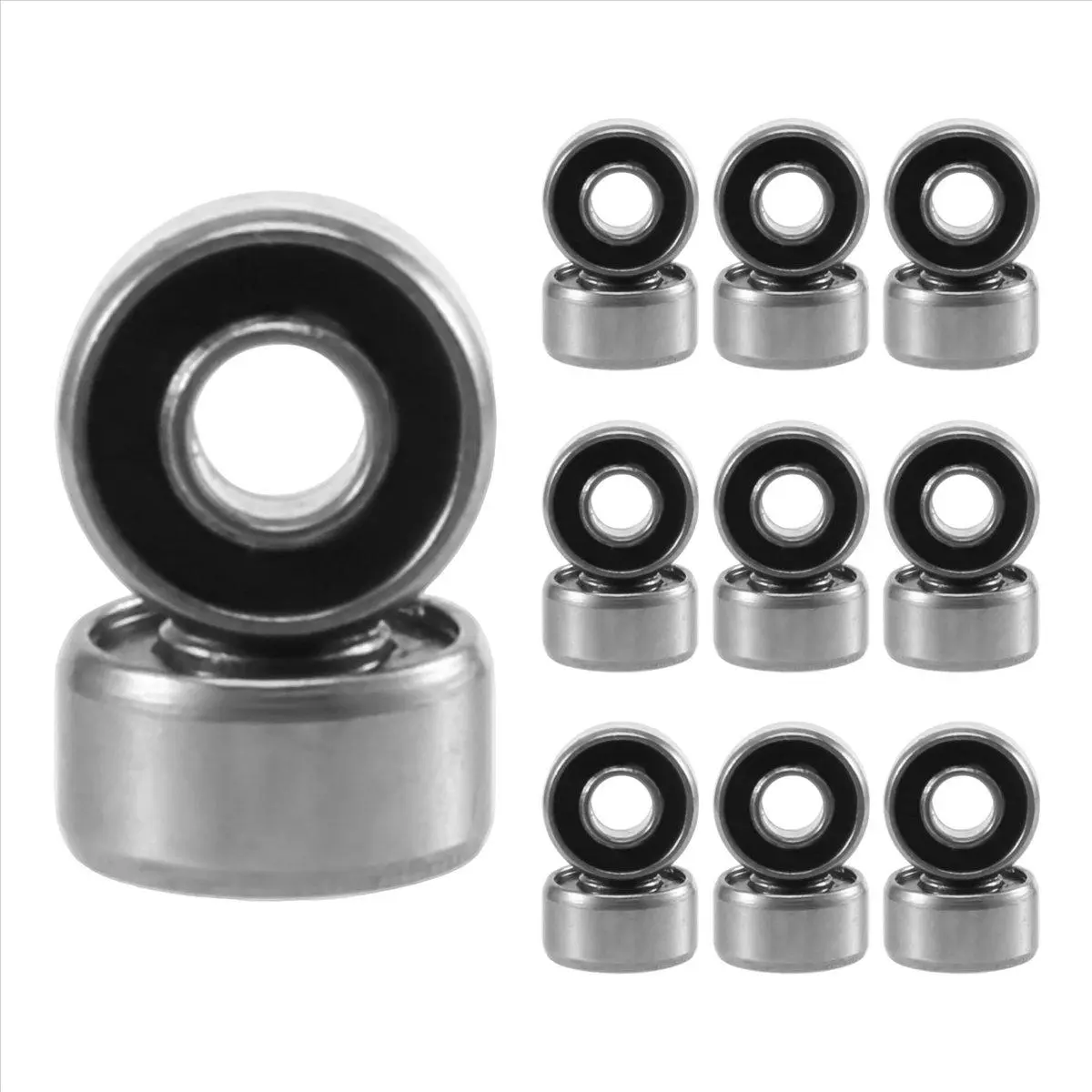 20pcs High Precision Durable Carbon Steel Single Row 693RS Miniature Deep Groove Ball Bearings - 3x8x4mm, Double Sealed, Low Friction, Dirt/Water Barrier, Ball Joint Separator for Household, Office Equipment (20pcs for Spares)