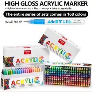 Guangna Portable 168-Piece Art Pen Set, Professional Art Supplies, Includes Large Capacity Pens, Markers, Highlighters, Ideal Gift, Art Drawing Supplies